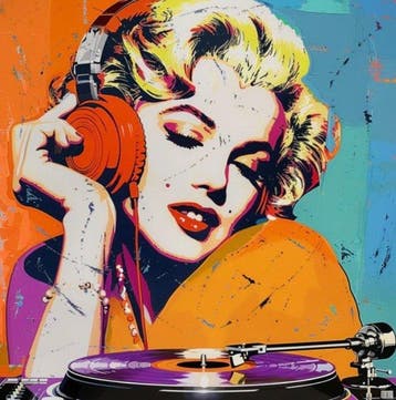 ERIC BRUMETTE - DJ MARILYN - TOILE L - LIMITED EDITION