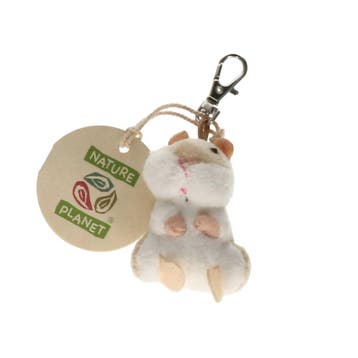 Nature Planet hamster sleutelhanger - pluche - 6 cm, Verzenden, Nieuw