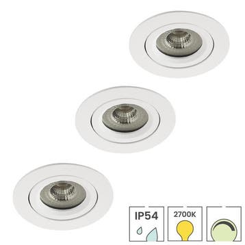 Set van 3 LED downlighters | Inbouw | 5 watt dimbaar |, Verzenden, Nieuw, Overige fittingen