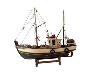Modelschip - (Kutter) 29cm lang - Gedetailleerd handgemaakt