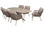 Taste by 4 Seasons Puglia low dining tuinset latte met, Tuin en Terras, Tuinsets en Loungesets, Ophalen of Verzenden, Nieuw