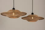 Rietveld Hanglampen - Bruin, Naturel - Metaal, Rotan, Verzenden, Nieuw