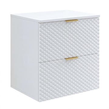 Wastafelkast Borneo 60 x 49 x 63 cm – Wit Mat, Verzenden, Nieuw, Wastafelkast