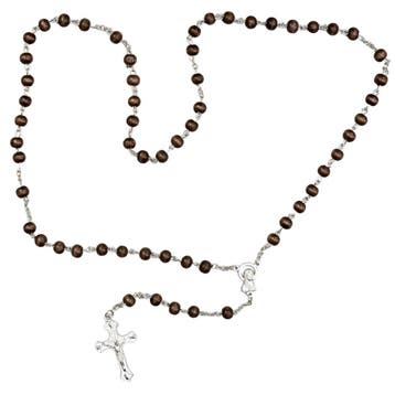 Fako Bijoux - Ketting - Rozenkrans - Sandelhout -, Sieraden, Tassen en Uiterlijk, Kettingen, Verzenden, Nieuw