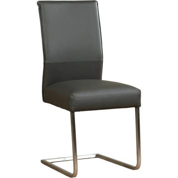 Set van 10 Leren eetkamerstoelen Remix - Toledo Antracite, Huis en Inrichting, Stoelen, Ophalen of Verzenden, Nieuw, Leer