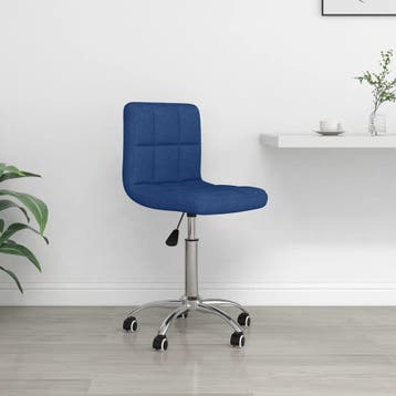 vidaXL Kantoorstoel draaibaar stof blauw, Verzenden, Nieuw