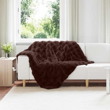 vidaXL Antislip deken van imitatie konijnenbont Olite 4 st, Verzenden, Nieuw
