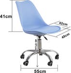 2dekans | VDD Gaming - Blauwe bureaustoel in hoogte, Ophalen of Verzenden, Nieuw in verpakking