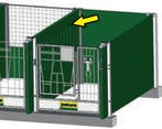 Zijwand met openingen voor de groene Patura kalverbox