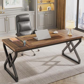 Tribesigns Bureau 160cm - Robuust Hout & Metaal - Ruim Werkb, Verzenden, Nieuw
