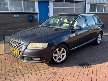 Audi A6 2.0 Tfsi Avant BI-TONE/AUTOMAAT/2 EIG/VOLLEDIG OH, Auto's, Beige, Blauw, Leder en Stof, Origineel Nederlands