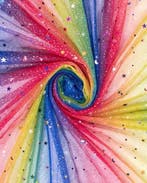 Tule Regenboog Glitter, Nieuw, Overige kleuren