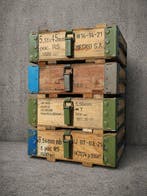 Krat (4) - Wz.43 - Hout, Legering - Militaire houten kratten