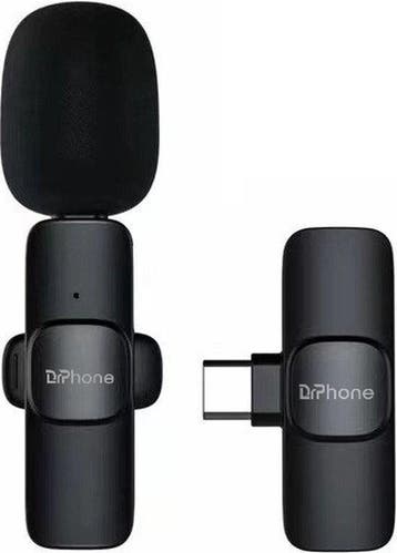 DrPhone PX Lite – Draadloze Lavalier Microfoon USB-C – 20m B, Verzenden, Nieuw