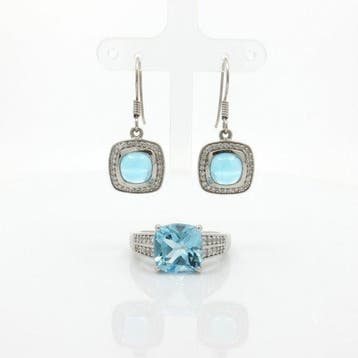Zonder minimumprijs - 2-delige sieradenset Zilver - 9.89ct.