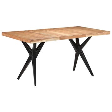 vidaXL Eettafel 160x80x76 cm massief acaciahout, Verzenden, Nieuw