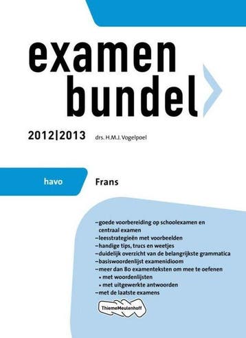 Examenbundel havo Frans 2012/2013, Boeken, Verzenden, Gelezen