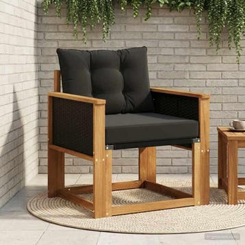 vidaXL Buiten Midden Sofa Massief Acaciahout Naturel, Verzenden, Nieuw