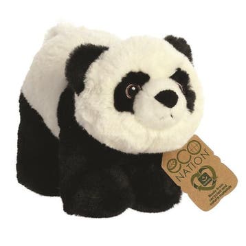 Panda knuffel zwart/wit - pluche - 23 cm - dierenknuffel, Verzenden, Nieuw