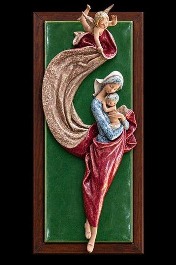 Lladró - Fulgencio Garcia - Figuur - Virgen con niño y ángel