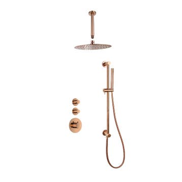 Sani Royal Pro Inbouw Regendouche Brons Geborsteld Messing, Nieuw