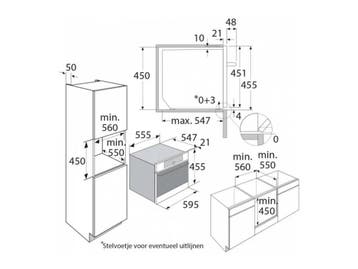 Pelgrim MAG824RVS - Magnetron 45 cm - 55 l XL inhoud 90-1000, Witgoed en Apparatuur, Magnetrons, Verzenden, Zo goed als nieuw