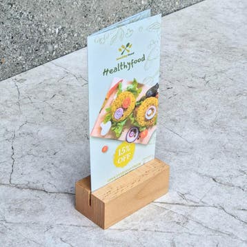 HOCHO Beukenhouten Menustandaard met Acryl Pocket A6 – Pe., Ophalen of Verzenden, Nieuw