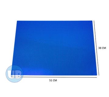 Classic XL bouwplaat blauw - 51 x 38 cm, Verzenden, Nieuw