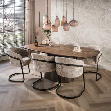 *WOONWINKEL* Ovale Eettafel Acaciahout 215cm, Verzenden, Nieuw