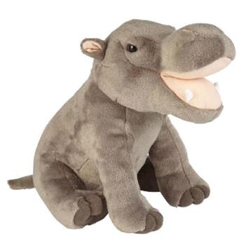 Ravensden nijlpaard knuffel - pluche - grijs - 30 cm, Verzenden, Nieuw