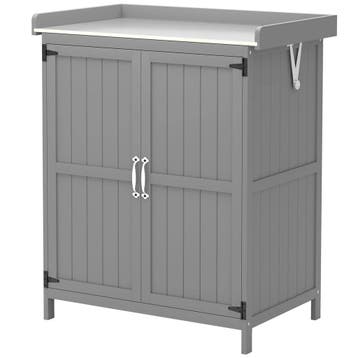 Tuinkast Hout, Weerbestendige Gereedschapsschuur 74x43x88cm,, Verzenden