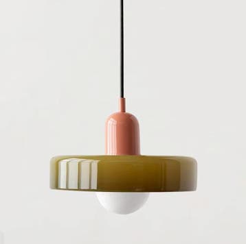Plafondlamp - Glazen Nordic Retro E27 Lamp Meerdere Kleuren, Huis en Inrichting, Verzenden, Nieuw, Glas