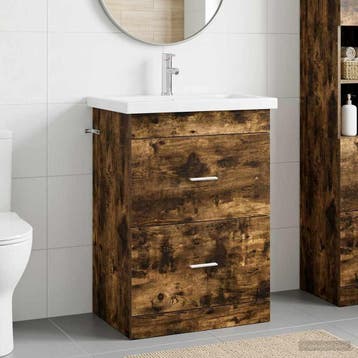 vidaXL Badkamermeubelset Gerookt eiken 61 x 40 x 84,5 cm, Verzenden, Nieuw