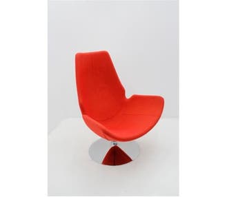 Zitia fauteuil - rode stoffering - draaibaar, Werkplek, Ophalen of Verzenden, Gebruikt, Overige typen