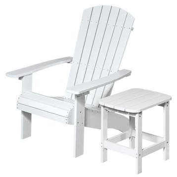 Onderhoudsvrije loungeset - Belize - Wit - Kunststof, Kunststof, Verzenden, Nieuw, Stoel