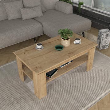 Salontafel Krirdfjos saffier eiken 110x60x47 cm [en.casa], Verzenden, Nieuw