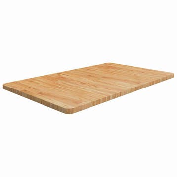 vidaXL Wastafelblad 100x60x2,5cm behandeld massief hout, Huis en Inrichting, Verzenden, Nieuw, Bruin