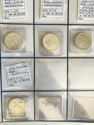 San Marino. 5 Euro 2009/2012 (4 coins) (Zonder minimumprijs)