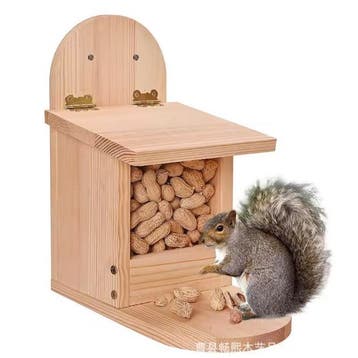 Houten Vogelvoer Feeder – Grote Voedselcontainer Tuin, Dieren en Toebehoren, Verzenden, Nieuw