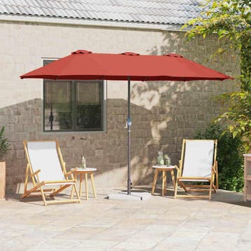 vidaXL Tuinparasol 370 x 197 x 239 cm Polyester en Aluminium, Verzenden, Nieuw, 1 tot 2 meter