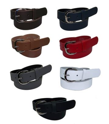 Soepele leren dames riemen 3 cm. breed met ronde gesp, Verzenden, Nieuw