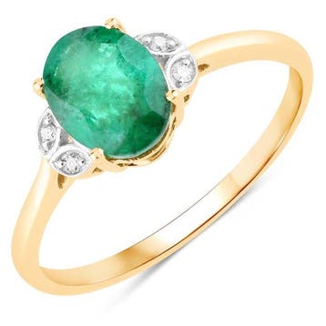 Zonder minimumprijs - Ring - 14 karaat Geel goud - 1.23ct., Nieuw