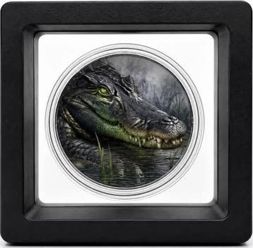 Ghana. 1 Cedi 2026, Ghana Crocodile 1 oz Copper Colorized