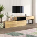 Nieuw Verstelbaar TV-Meubel met Lades - Hout en Metaal Kast, Overige houtsoorten, Verzenden, 150 tot 200 cm, Nieuw