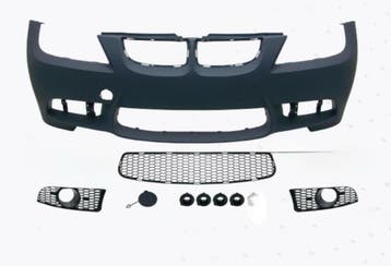 BMW E90/E91 08–11 M3-stijl voorbumper – PDC + koplampsproeie, Nieuw, Voor, BMW, Bumper