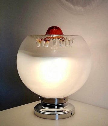 Tafellamp - Space Age ontwerp 1960 - Artistiek Murano-glas