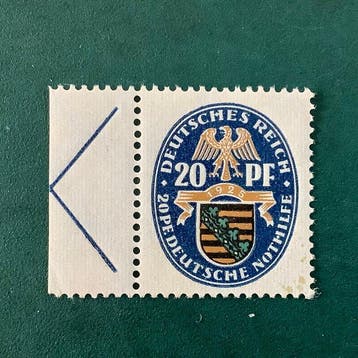 Duitse Rijk 1925 - Combinatie uit boekje : Andreas kruis en, Gestempeld