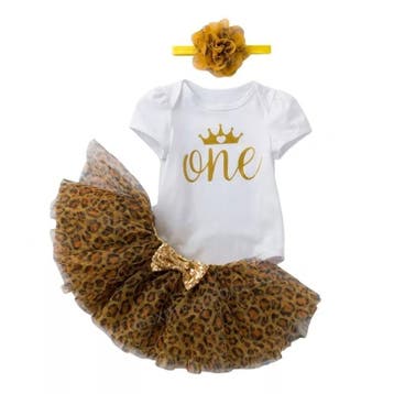 1e Verjaardag set One Wild Princess zwart, Jurkje of Rokje, Nieuw, Sweet-One, Verzenden