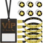 10 Name tags VIP van karton aan satijn lint, Hobby en Vrije tijd, Feestartikelen, Verzenden, Nieuw, Feestartikel, Overige