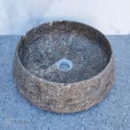 Ronde waskom marmer Silver Travertin, Verzenden, Nieuw